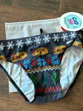 NWT Sporti Granny Sweater Holiday Taco Brief Swimsuit size 26